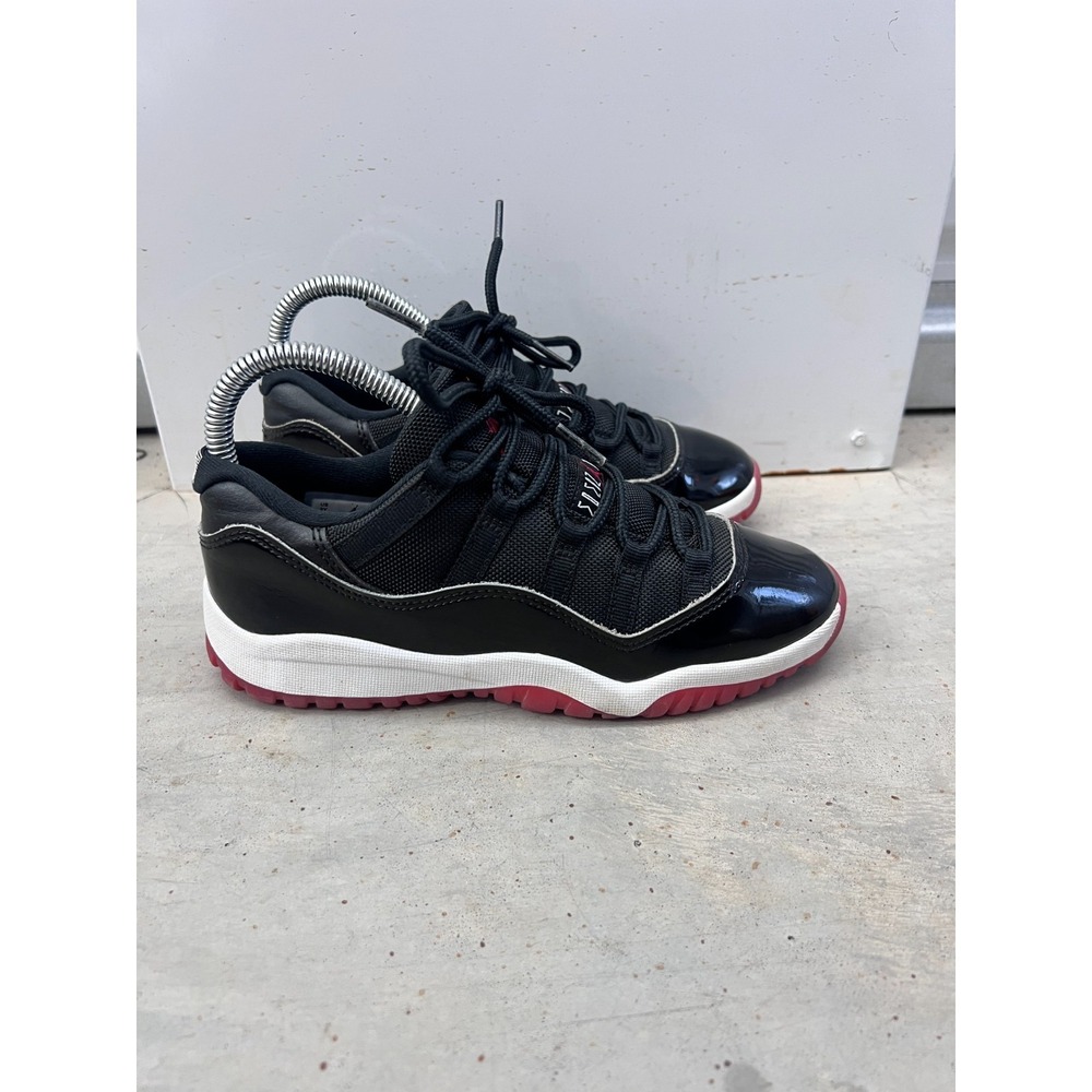 Air Jordan 11 Retro Low 'Bred' FV5116-006 Sneaker Kids 3Y Black Basketball Shoes